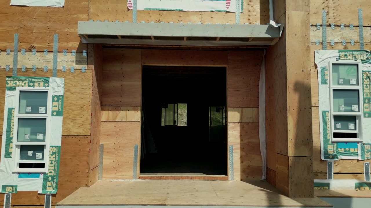 Interior framing — light meets the build